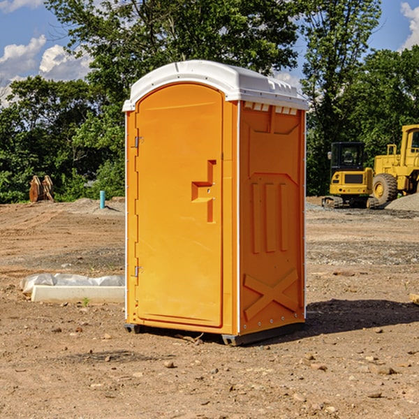 what is the maximum capacity for a single portable restroom in Spangle